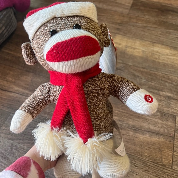 Monkey Town Christmas sock monkey - Picture 5 of 13